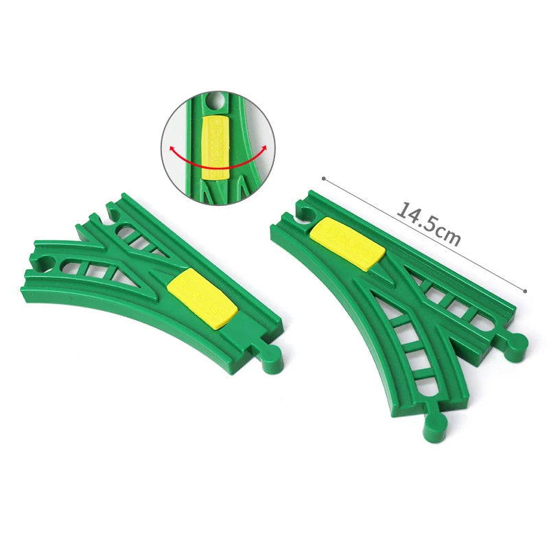 Wooden Train Track Toys Railway Rails Accessories Fit Thomas Train Road Connector Wood Railway Bridge Children Birthday Gifts