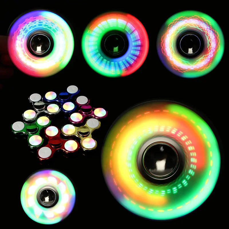 LED Glow Fidget Spinner – Light Up Gyro Toy