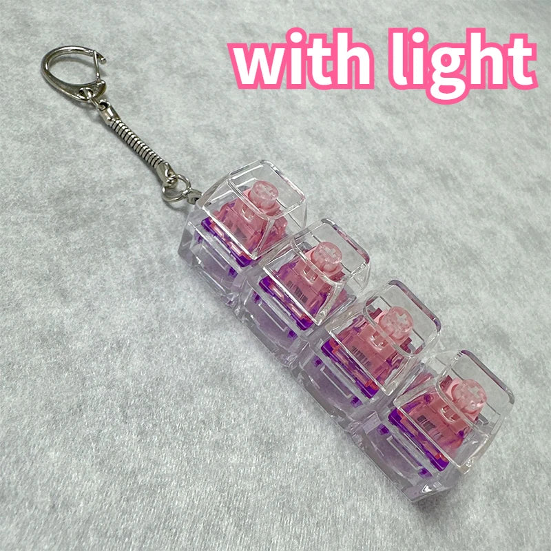 Mechanical Keyboard Key Tester – LED Keycap Fidget Keychain
