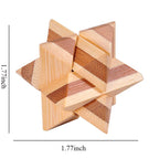 Wooden Brain Teaser Puzzle – 3D IQ Lock Montessori Game