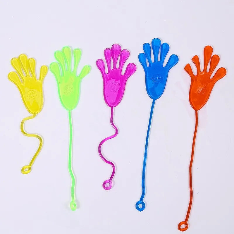 5-50 Pcs Kids Funny Sticky Hands toy Palm Elastic Sticky Squishy Slap Palm Toy Novelty Gift Party Toys Birthday For Children