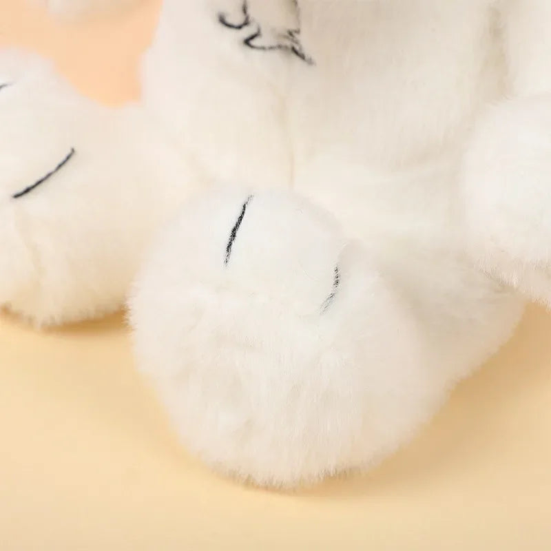 White Dog Plush Toy – Soft Sleeping Companion