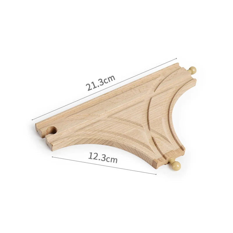 Wooden Train Track Toys Railway Rails Accessories Fit Thomas Train Road Connector Wood Railway Bridge Children Birthday Gifts