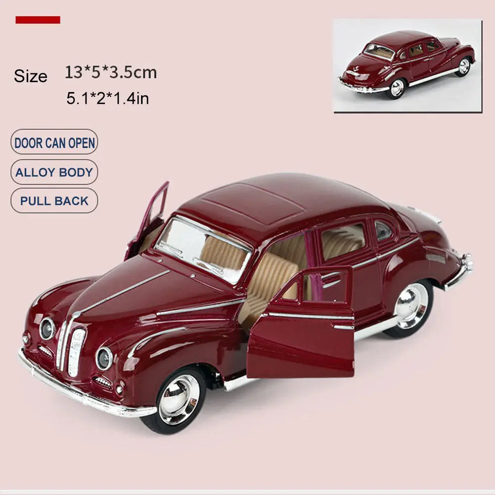 1:32 Diecast Car – Vintage Pull Back Miniature Vehicle