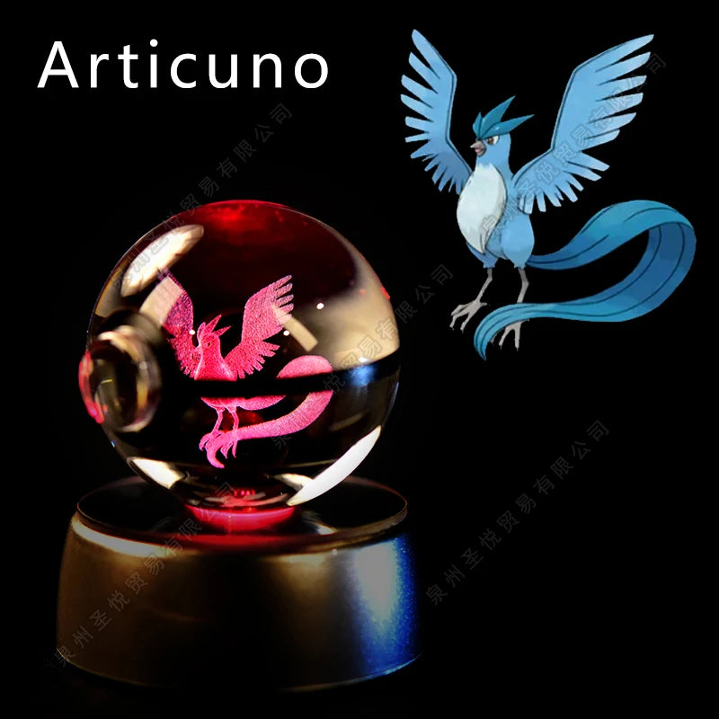 3D Crystal Ball Night Light – LED Glass Decorative Lamp