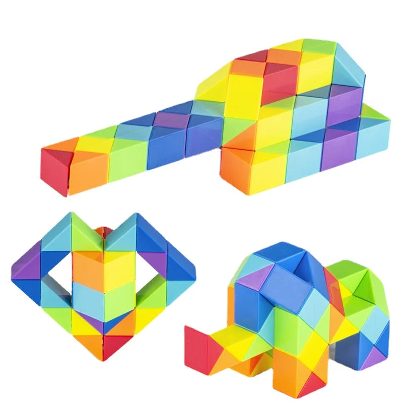 Magic Snake Puzzle Rainbow Transformable Fidget Toy