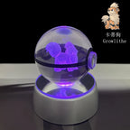 3D Crystal Ball Night Light – LED Decorative Display Lamp