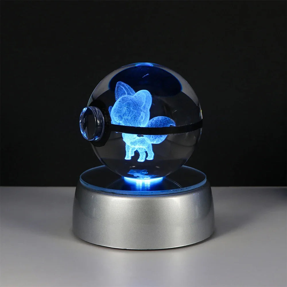 3D Crystal Ball Night Light – LED Decorative Display Lamp