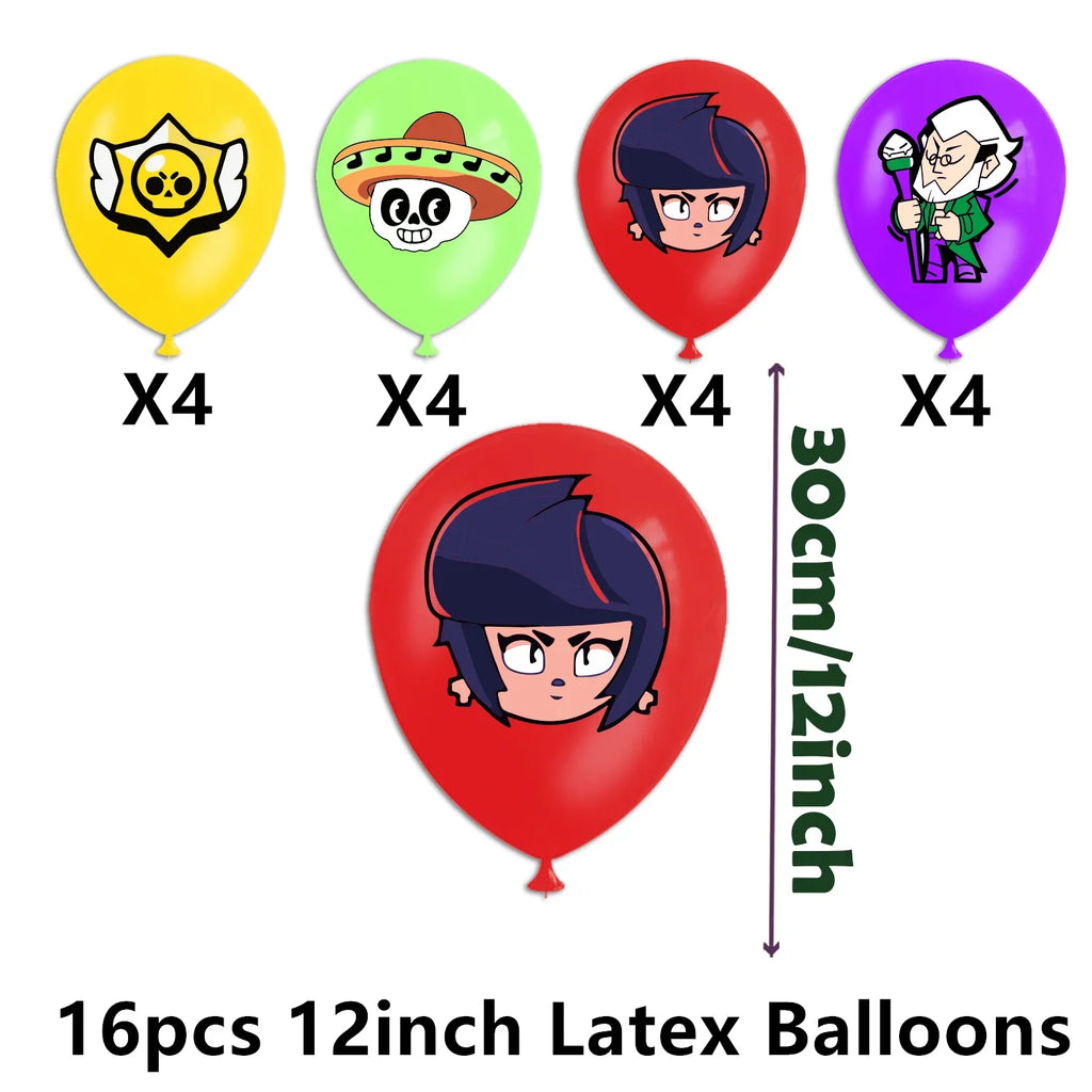 Birthday Party Decorations Set – Banner, Balloons & Cake Toppers