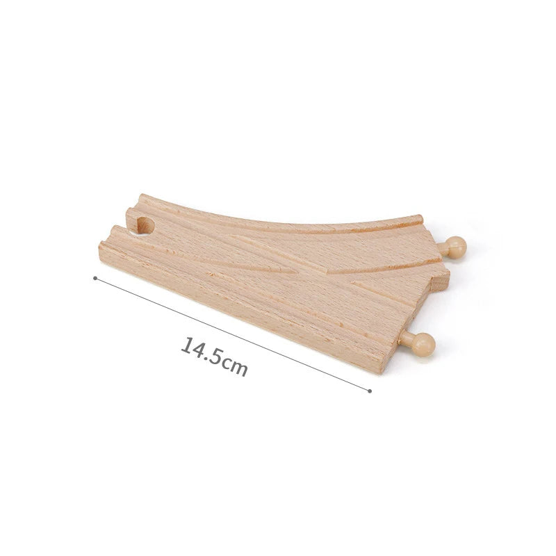 Wooden Train Track Toys Railway Rails Accessories Fit Thomas Train Road Connector Wood Railway Bridge Children Birthday Gifts