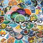 71PCS Cute Anime Pokemon Pikachu Stickers Cartoon Poke Ball Decals DIY Laptop Phone Fridge Waterproof Sticker Kids Toy