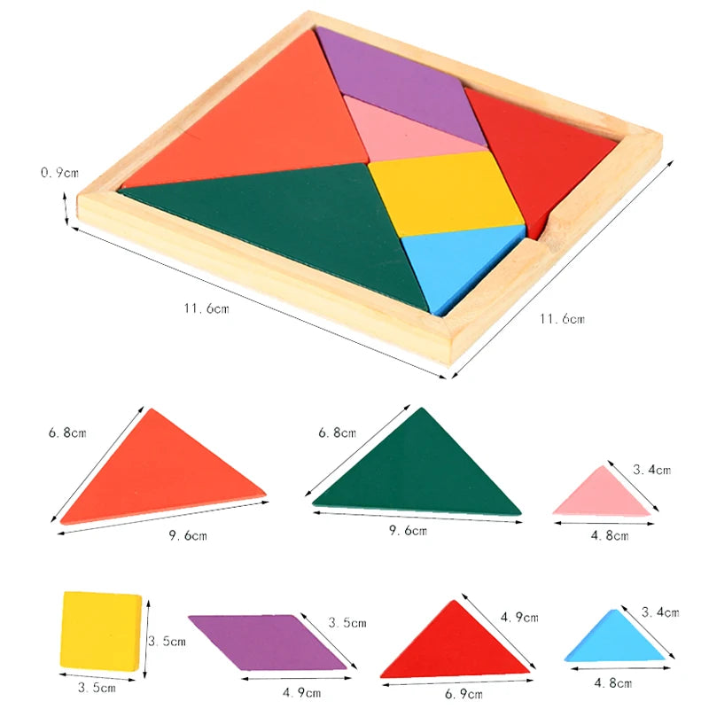Wooden Puzzle – Tangram Brain Teaser