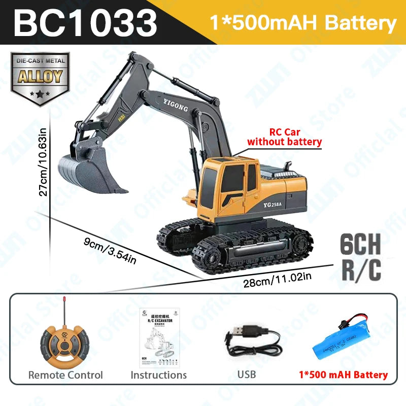RC Excavator 1:24 – Remote Control Construction Vehicle