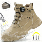 Halloween Men's Steel Toe Work Boots Water-Resistant Anti-Impact Puncture-Proof Tactical Hiking Boots for Industrial Outdoor Use