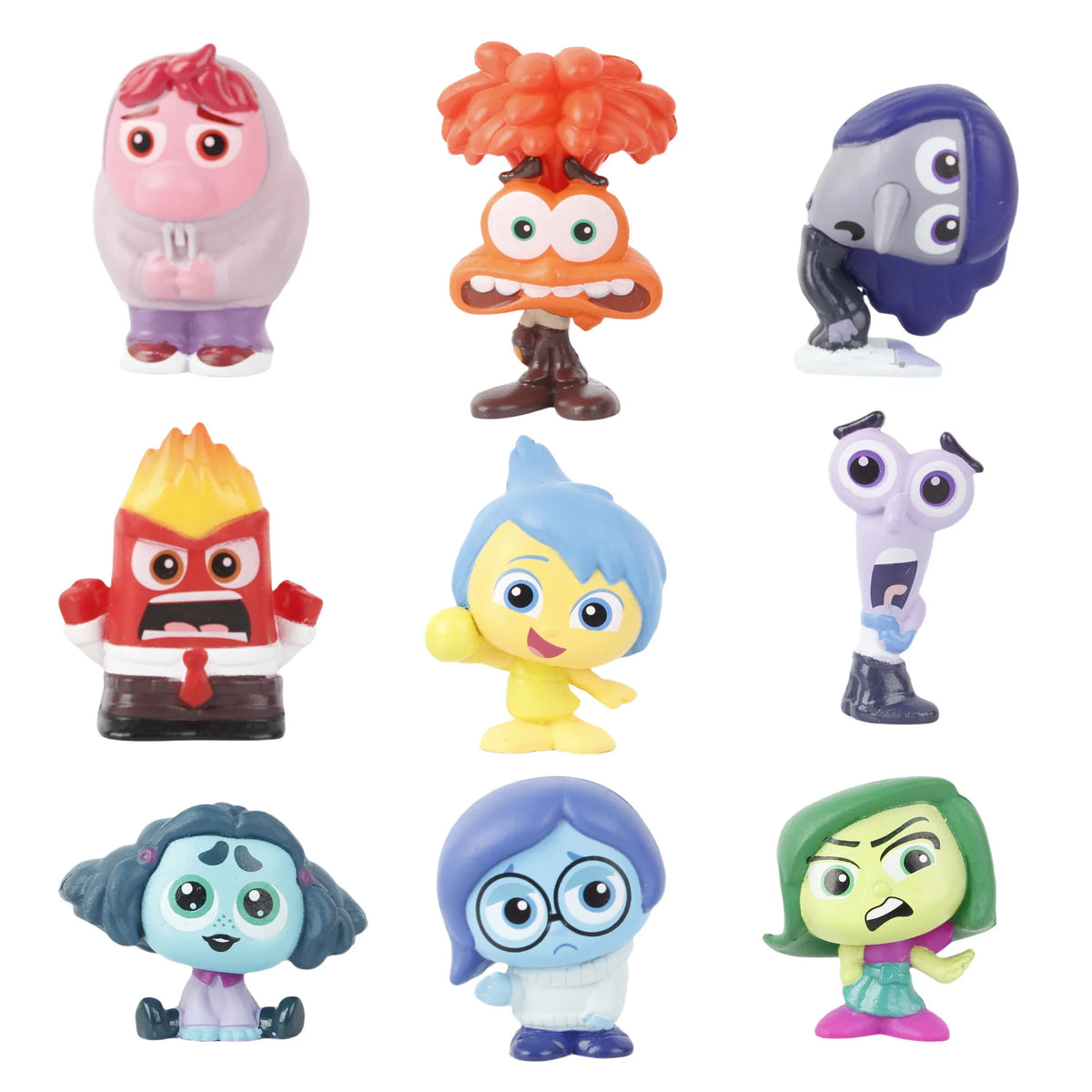 Inside Out 2 Action Figures 9pc PVC Character Figure Set