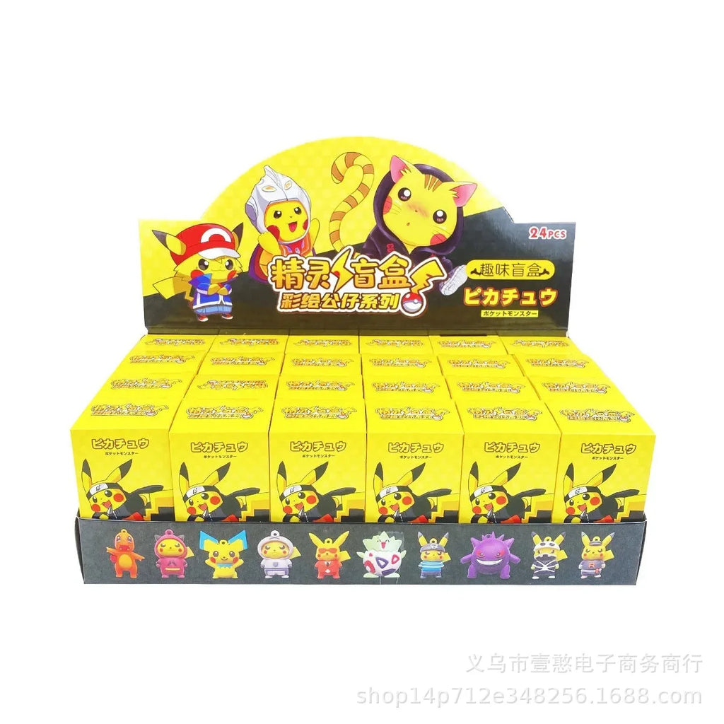 24pcs Pokemon Pikachu Figure Mystery Blind Box Legend Arceus Permanent Manual Decoration Primary Peripheral Toy Pendant Gift