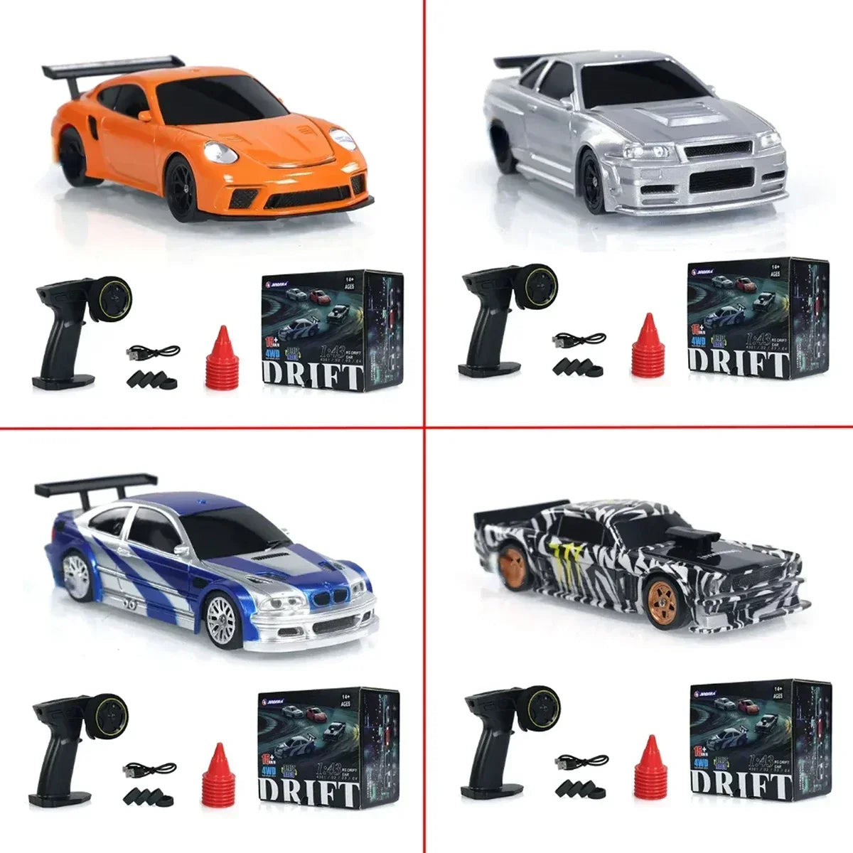 RC Drift Car 1:43 4WD Mini Remote Control Racing Car