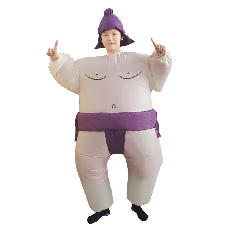 2023 New Sumo Wrestler Costume Inflatable Suit Blow Up Outfit Cosplay Party Dress for Kid and Adult