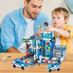 Police Station Building Set – City DIY Construction Model