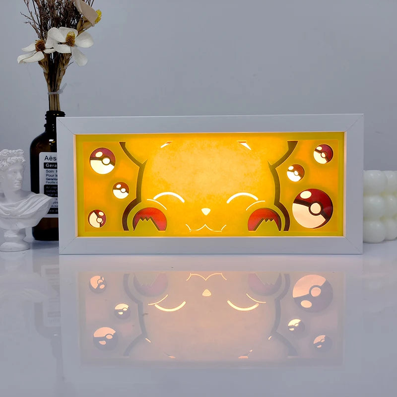 3D LED Shadow Box Light Paper Night Light Remote Control