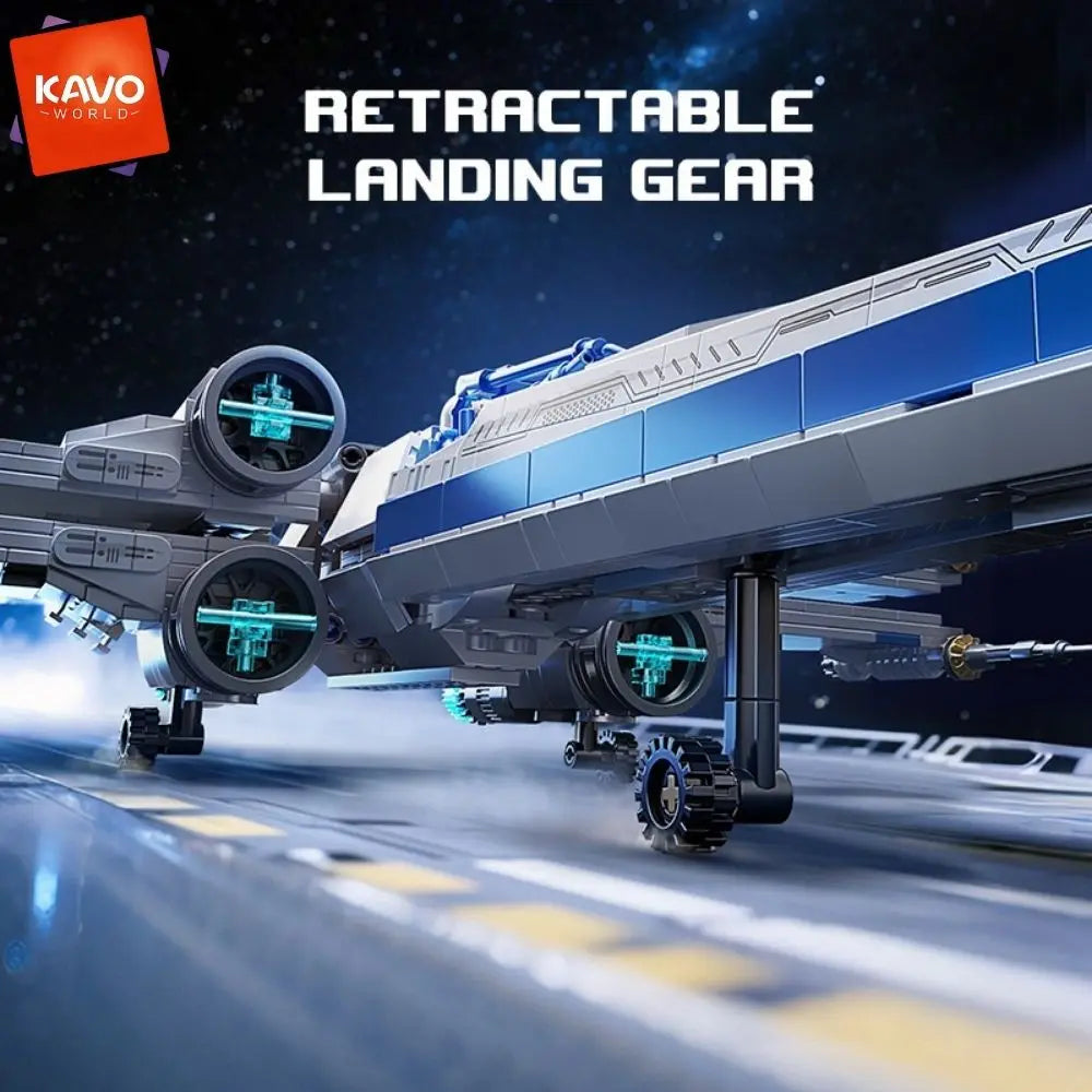 1271-Piece Space Fighter Building Blocks Set with LED Lights