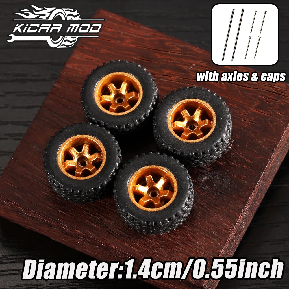 1:64 Model Car Wheels – Off-Road Rivet Tire Set