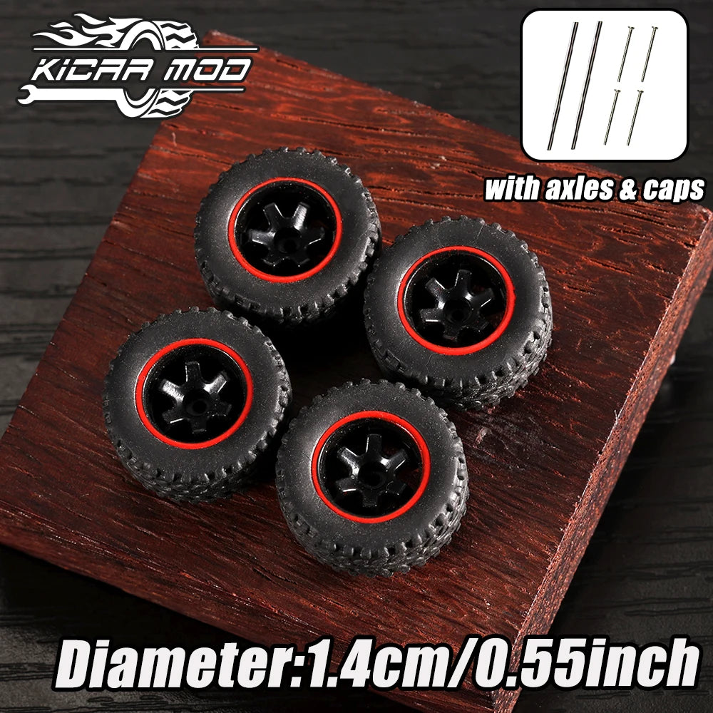 1:64 Model Car Wheels – Off-Road Rivet Tire Set