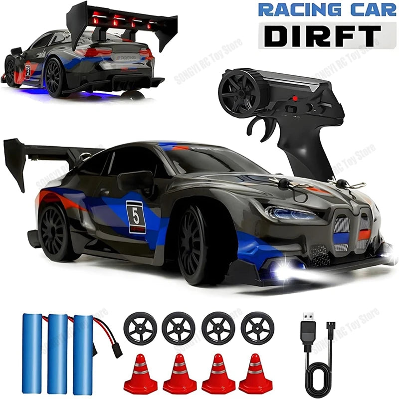 RC Drift Car 4WD Remote Control Car with LED Lights, 2.4GHz