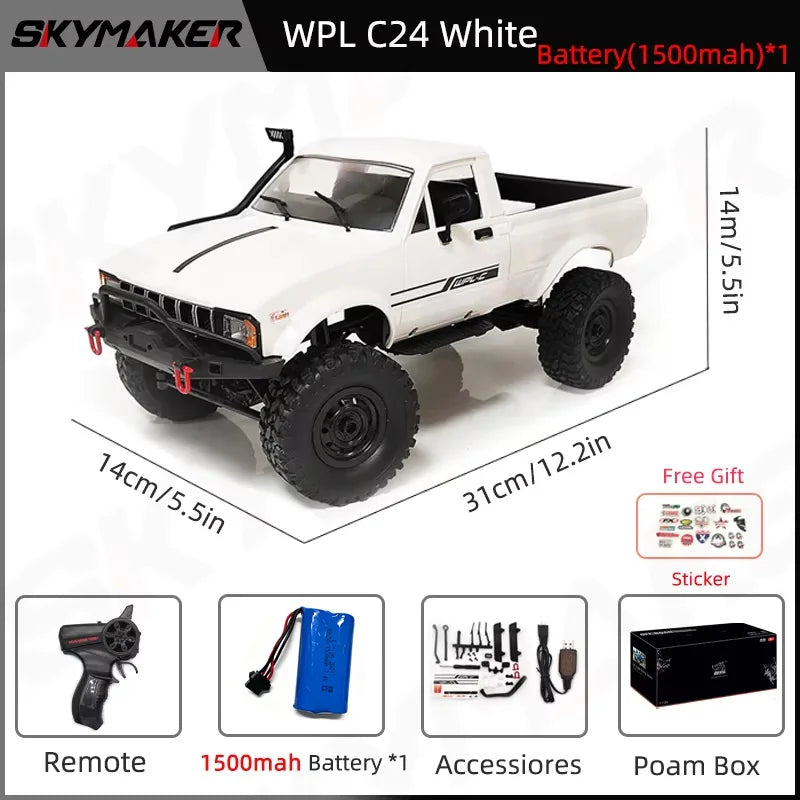 RC Rock Crawler 1:16 4WD Off Road Climbing Truck with LED