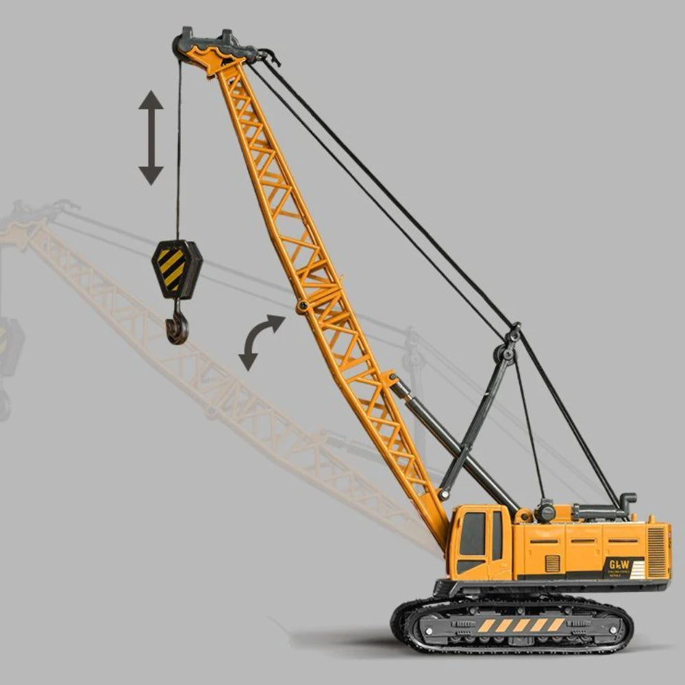 Diecast Construction Vehicle – Crane, Excavator & Bulldozer