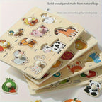 Montessori Shape Puzzle – Wooden Geometry Matching Board