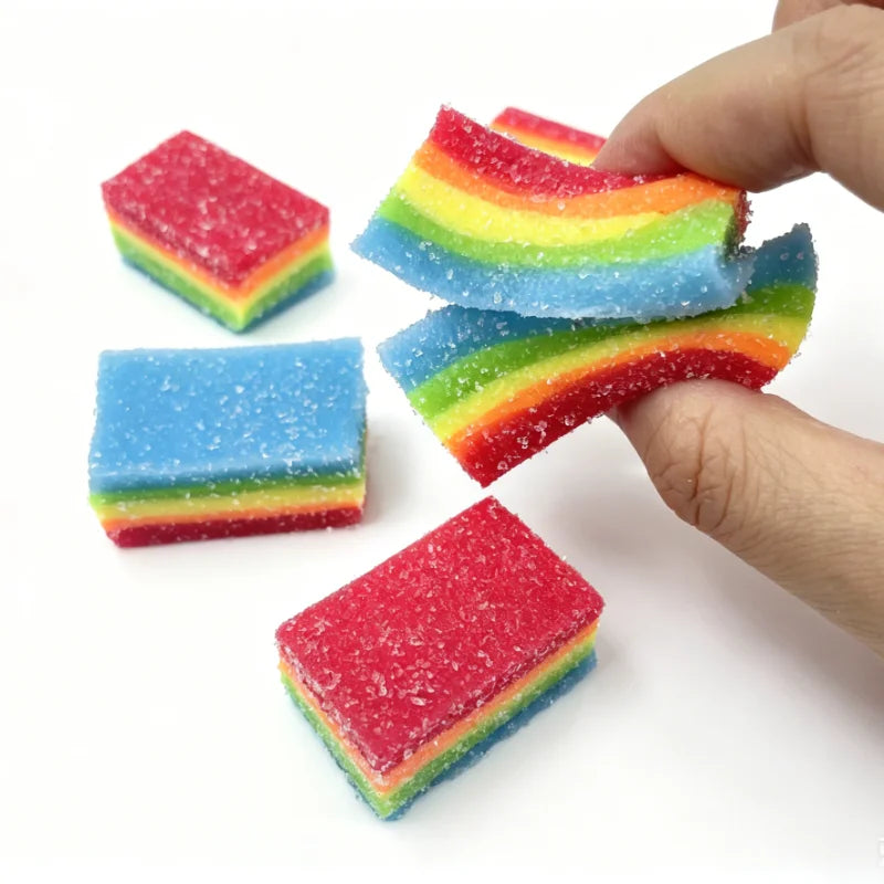 Rainbow Strip Squeeze Toy – Stretchy Sensory Fidget Stress Ball