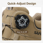 Halloween Men's Steel Toe Work Boots Water-Resistant Anti-Impact Puncture-Proof Tactical Hiking Boots for Industrial Outdoor Use
