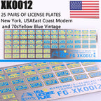 1:64 Alloy Car Model Alexen XK0001-XK0023 Metal License Plate Number Plate 1/64 Model Accessories Making Tools Hobbyist DIY