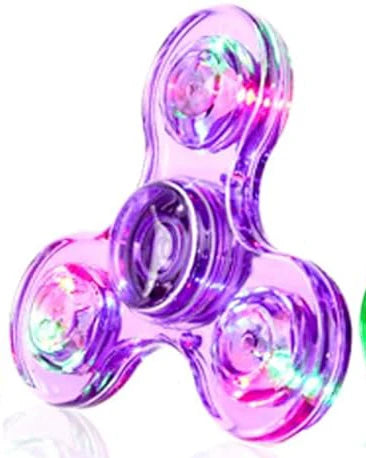 LED Fidget Spinner – Light Up Glow in the Dark Gyroscope Toy