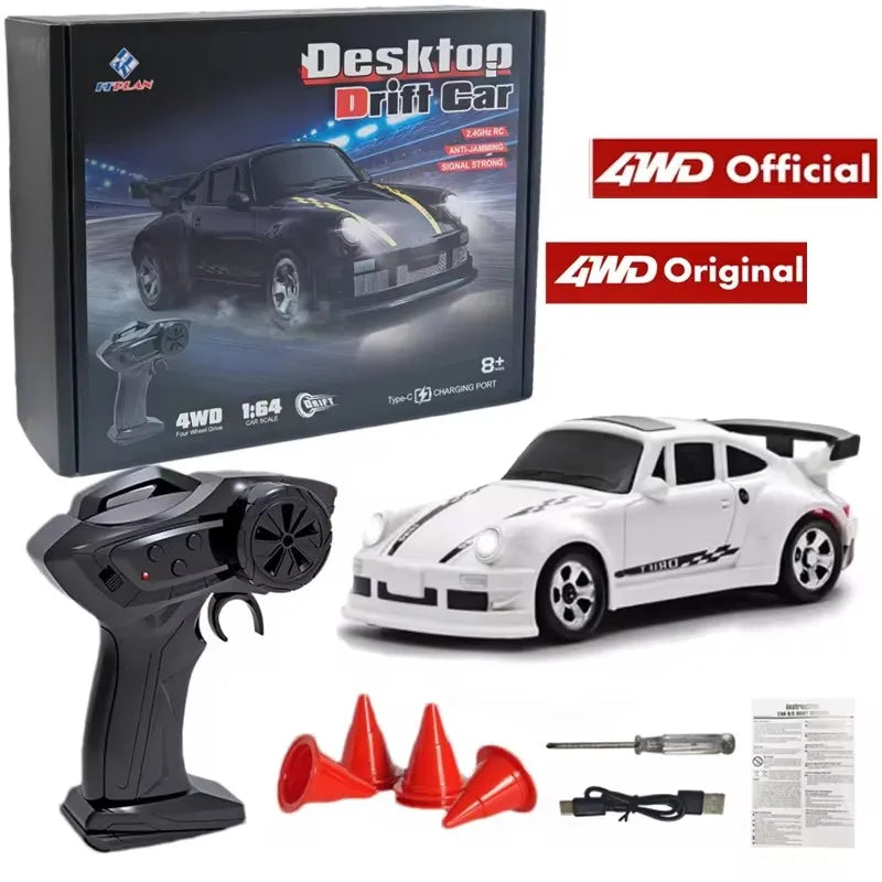 Remote Control Car 1:64 Mini Drift Racing Car with LED Lights