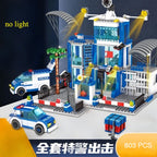 Police Station Building Set – City DIY Construction Model