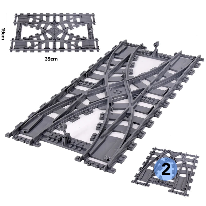 Flexible Train Track Building Blocks – Curved & Straight Rail Set