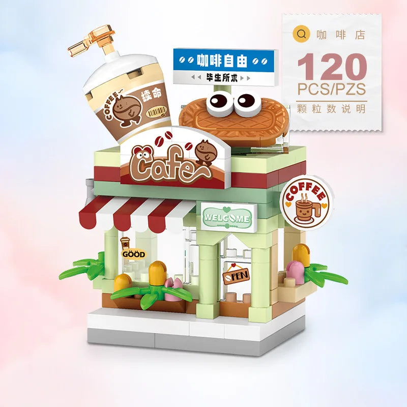 Mini Restaurant Building Blocks – Café & Food Store Kit