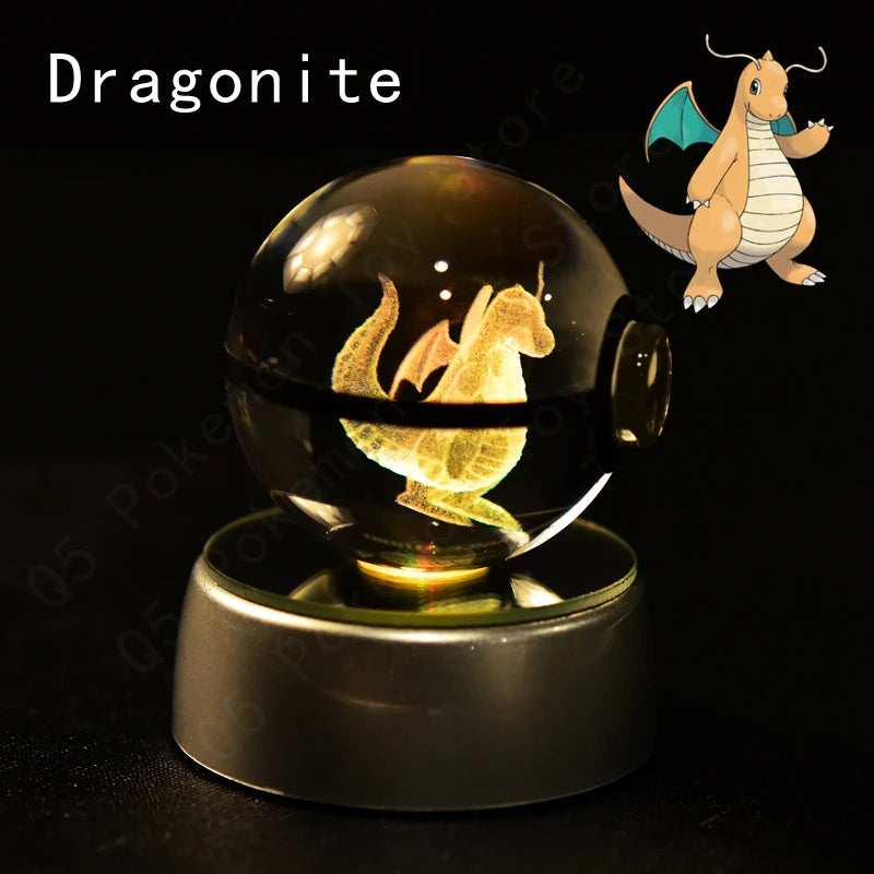 3D Crystal Ball Lamp – Glass LED Night Light Collectible