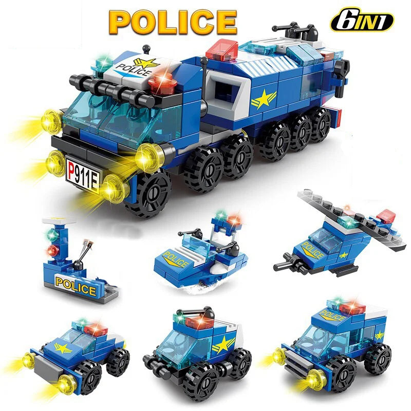 6 in 1 Building Blocks Set – Mini DIY Construction Kit