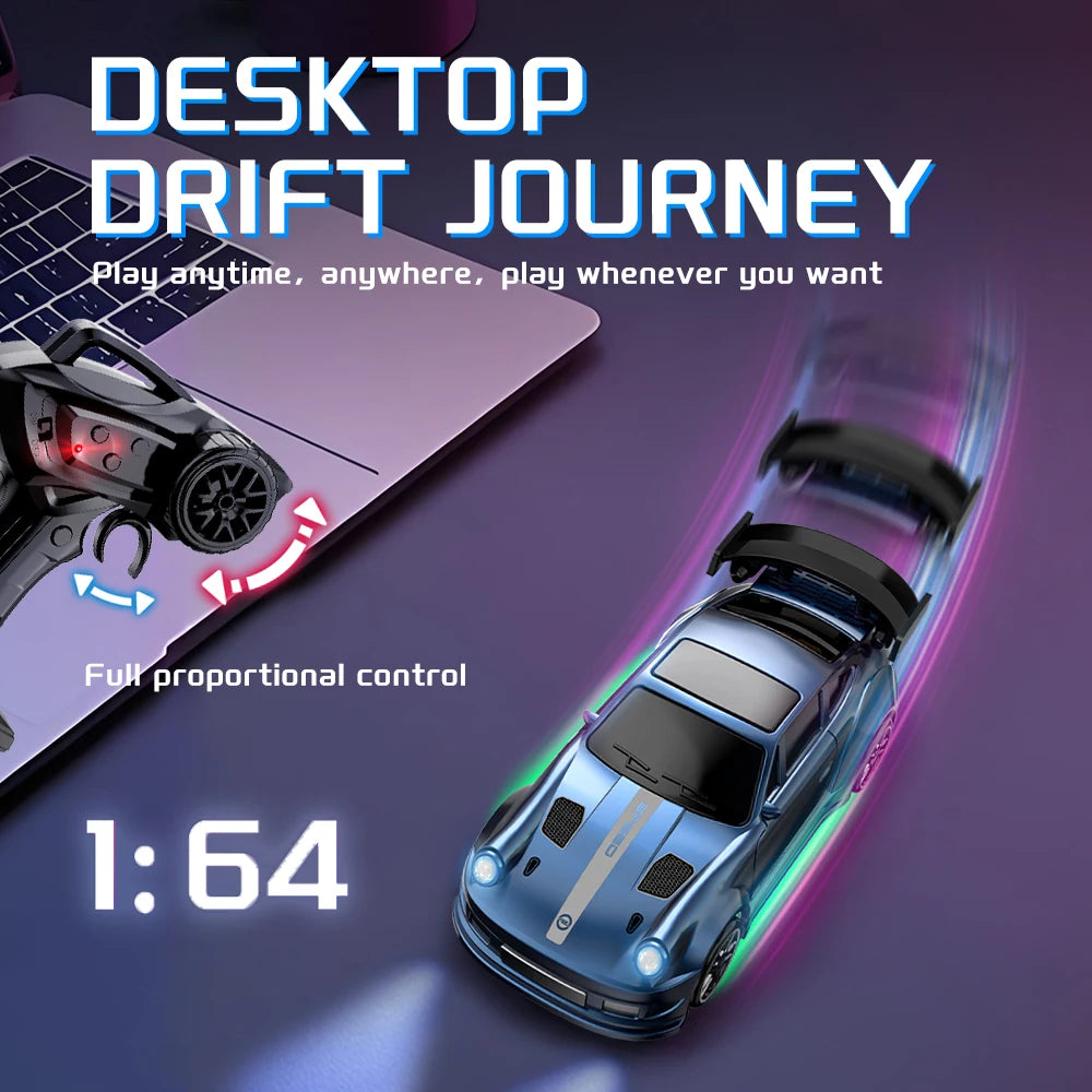 1:64 RC Drift Car – with Rechargeable Battery