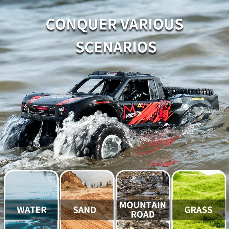 Amphibious RC Car 4WD Stunt Vehicle with 2.4G Remote Control