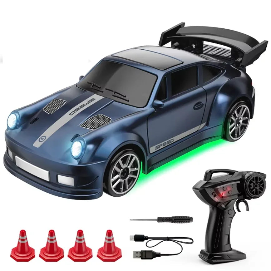 Mini RC Car 1:64 Off-Road Climbing Vehicle with Trailer