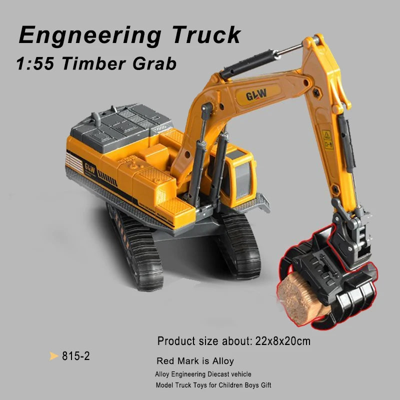 Diecast Construction Vehicle – Crane, Excavator & Bulldozer
