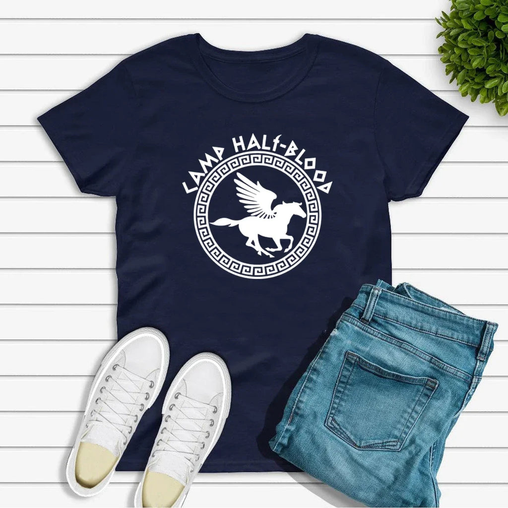 Camp Half Blood T Shirts Fall Training Camp Game Tshirt Halloween Magical Gift Percy Jackson Shirt Unisex T-shirts Harajuku Tees