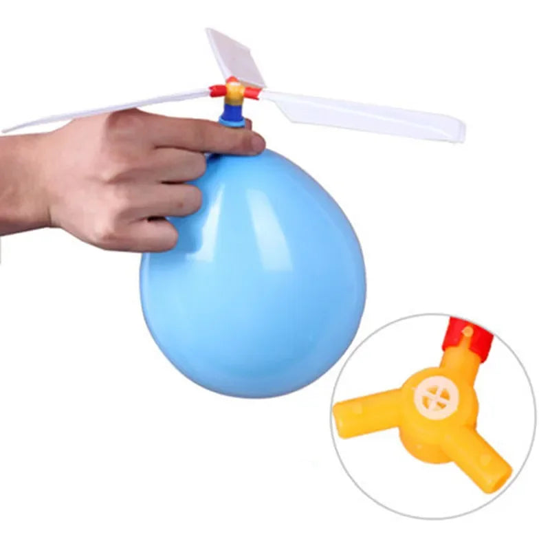 3PCS Air Balloon Helicopter Toy - Funny Portable Outdoor Flying Helicopter for Kids Birthday Party Children's Day Game