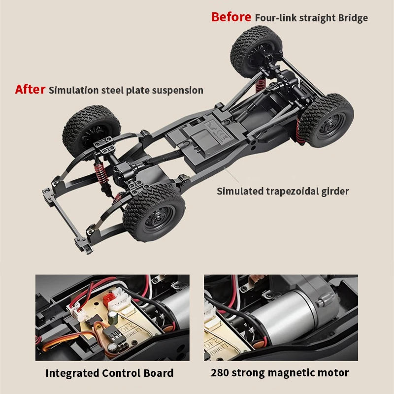 Remote Control Pickup Truck 4WD Off-Road Climbing RC Truck