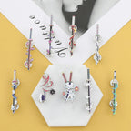 9Pcs/Set Anime Ghost Kill Team Samurai Sword Enamel Brooch 9-Pillar Metal Badge Lapel Pin Cosplay Jewelry Accessories Gifts