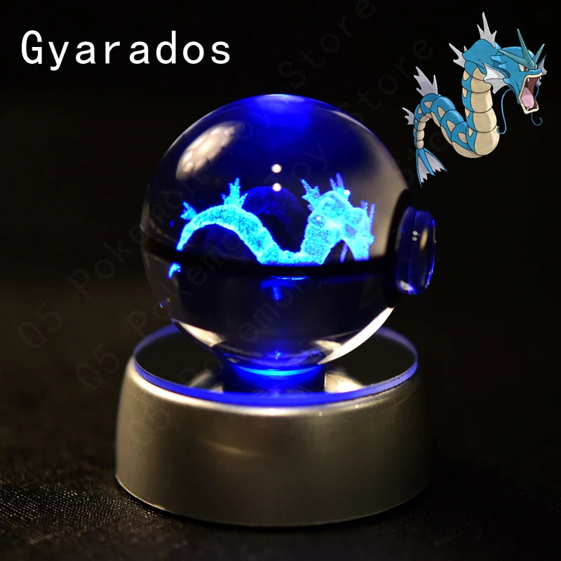 3D Crystal Ball Lamp – Glass LED Night Light Collectible